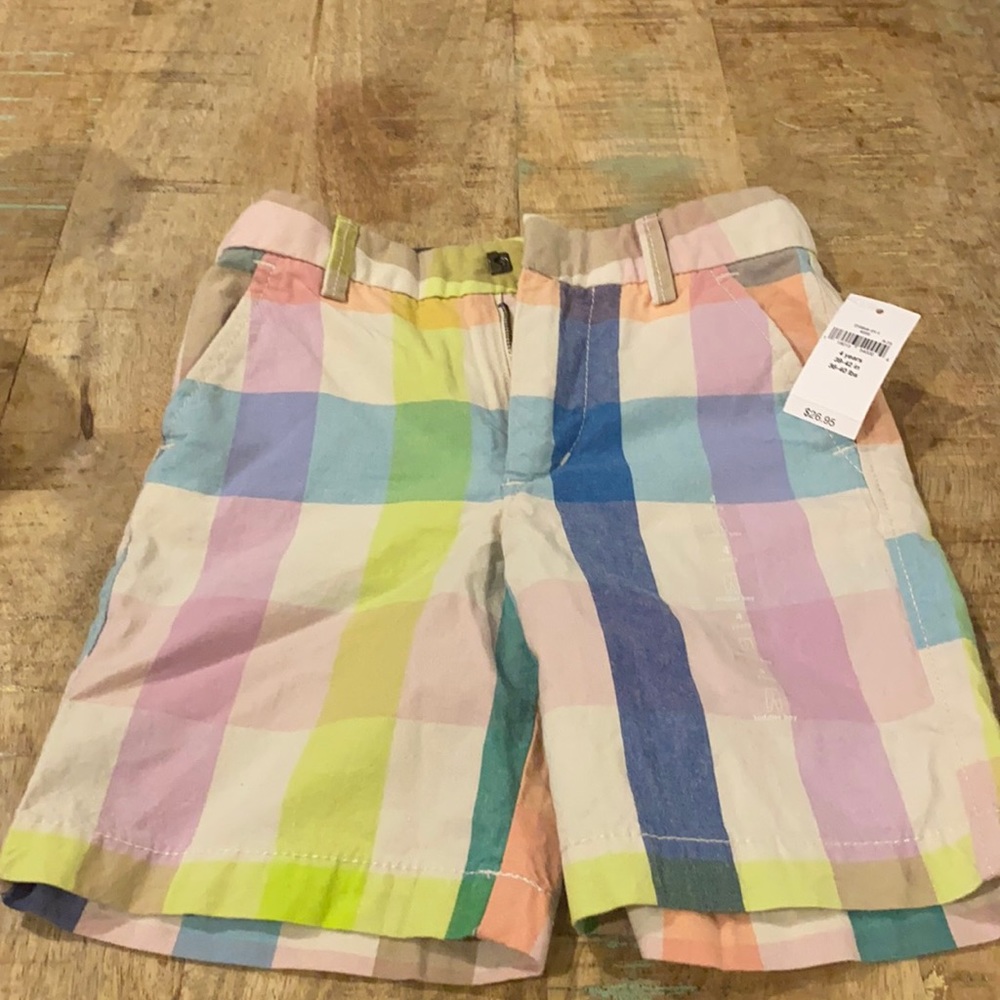Gap pastel plaid shorts